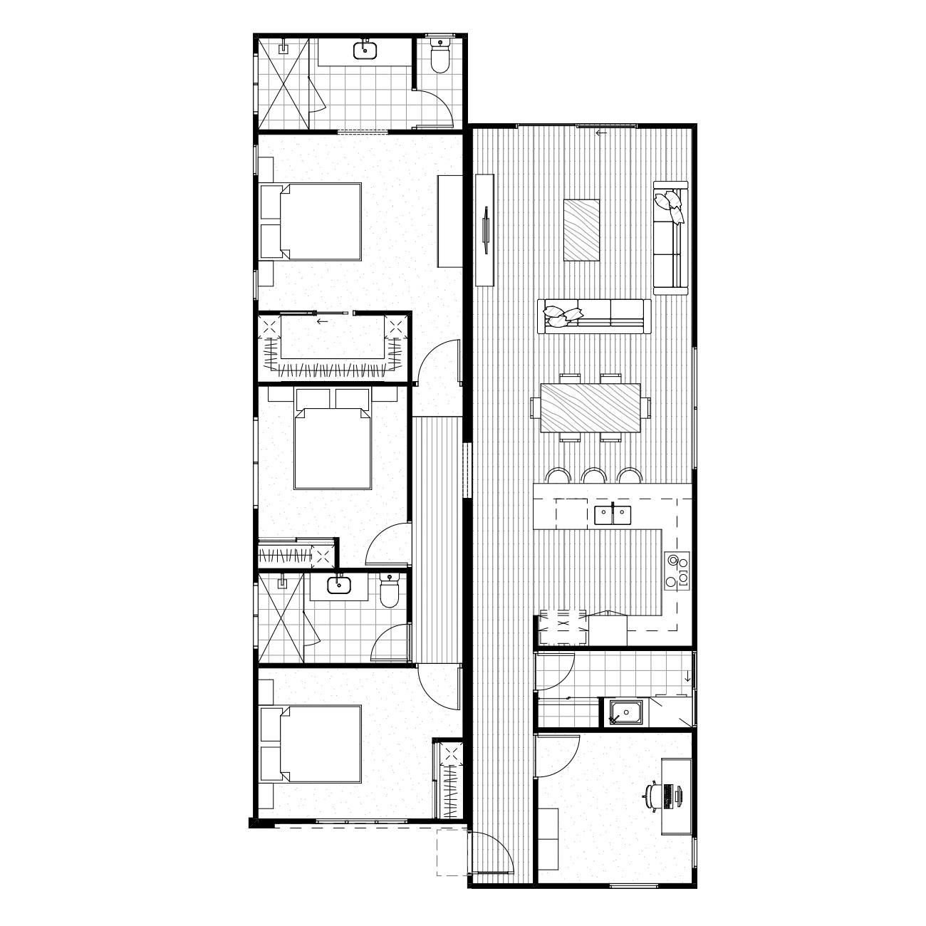 The 3 bedroom floorplan Foxy home designed by Fox Modular